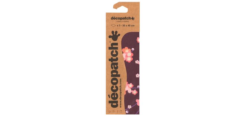 3 Décopatch sheets réf. 707 - Purple