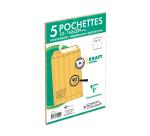 Versandtaschen haftklebend Kraft braun, C5 162x229mm, 90g, Packung mit 5 Stück - Braun