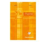 Bloc Pupitre agrafé en-tête A6 (10,5x14,8cm) 80 feuilles détachables petits carreaux Couleur aléatoire - Assortis