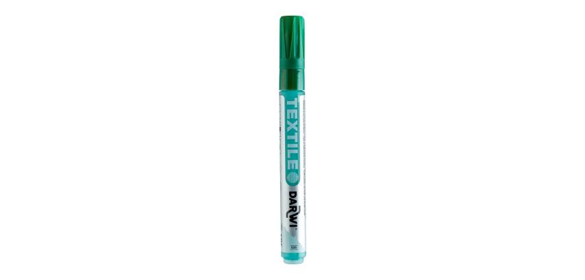 DARWI Marqueur Peinture Textile Opaque Pointe Conique Fine 2mm - Vert sapin