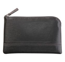Rhodiarama etui met rits in kunstleer - maat S - 11x17 cm - Titanium