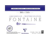 Fontaine bloc collé 4 côtés 25F 18x24cm 300g grain demi-satiné