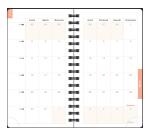 Agenda de poche Lady 16S spiralé Eden 9 x 16 cm Semainier Janvier à Décembre 2027 - Couleurs assorties
