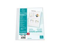 Sachet de 100 pochetttes perforées Polypropylène grainé 5/100e - A5 - Cristal