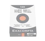 Étui de 100 fiches - bristol quadrillé 5x5 non perforé 105x148mm - Orange