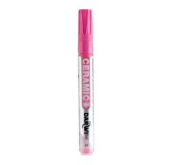 DARWI Kalte Keramikfarbe, Marker 2mm Spitze, Inhalt 6ml, Pink - Rosa
