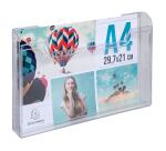 Porta brochure/cataloghi da banco A4 orizzontale - Cristallo