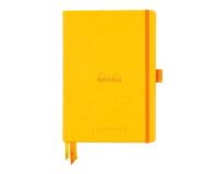 Rhodiarama Goalbook rembordé rigide A5 240 pages dot papier blanc 90g - Jonquille