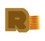 Rhodiarama porte-stylo autoadhésif 4x3 cm pour blocs carnets et agendas - Or