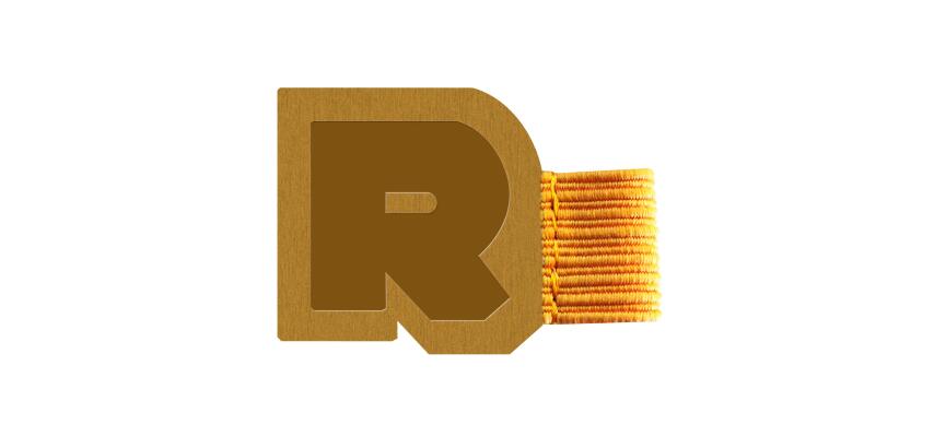 Rhodiarama porte-stylo autoadhésif 4x3 cm pour blocs carnets et agendas - Or