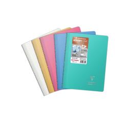 Cahier reliure intégrale enveloppante Koverbook Silver A4 160 pages ligné couverture polypropylène opaque - Assortis
