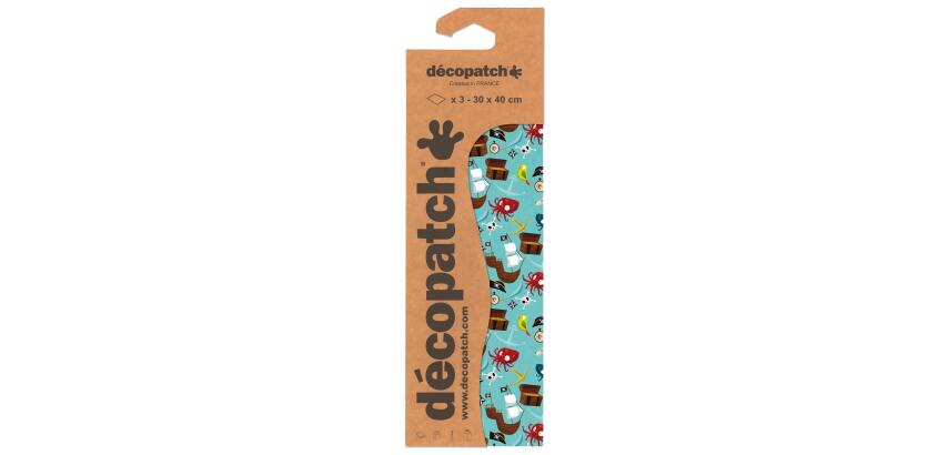 Décopatch 3 Sheets ref.728 - Blue