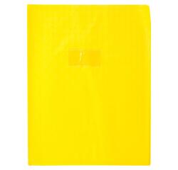 Protège-cahiers grain losange PVC 18/100ème avec porte-étiquette 24x32 cm