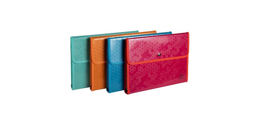 Folio trieur 6 compartiments polypropylène recyclé Maïa - A4 - Couleurs assorties