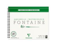 Fontaine album spiralé 12F 24x30cm 300g grain torchon