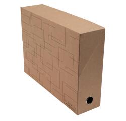 Transferbox 25x33cm, Rückenbreite 90mm, Eterneco - Braun geometrische Motive