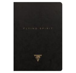 Flying Spirit piqûre textile A5 96 pages ligné motifs assortis papier ivoire 90g - Noir