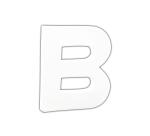 Letter 12cm, B. - Wit