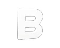 Small Letter 'B' 12cm - White
