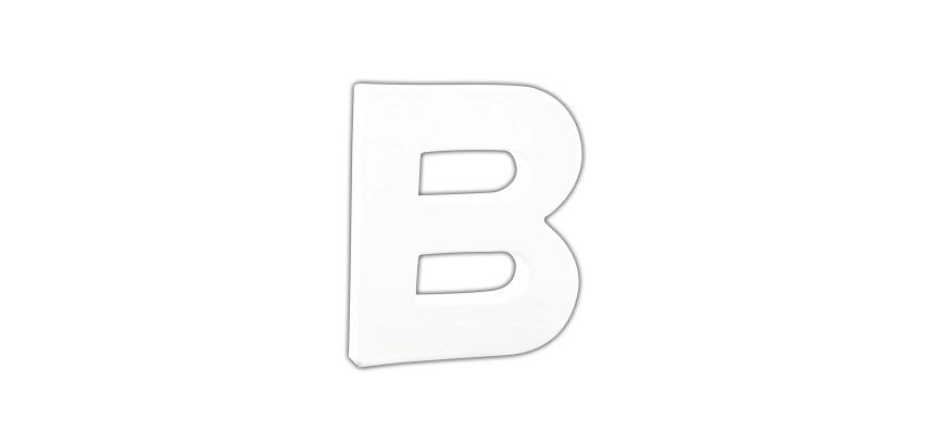 Petite lettre B 12cm - Blanc