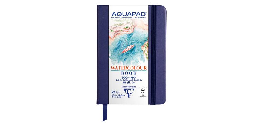 Clairefontaine Aquapad Watercolour Sketchbook - A6 - 300gsm - 24 Sheets - Hard Cover