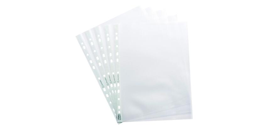 Exacompta Forever Recycled PP Punched Pockets A4 Pack of 50 - Translucent