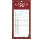 Calendrier mensuel Skytos avec feuillets détachables 13 x 23 cm support plaque imprimée 16 x 33 cm 2027 - Visuel aléatoire