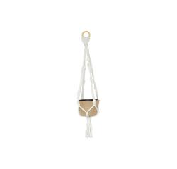 Grande suspension macramé avec cachepot - Kraft