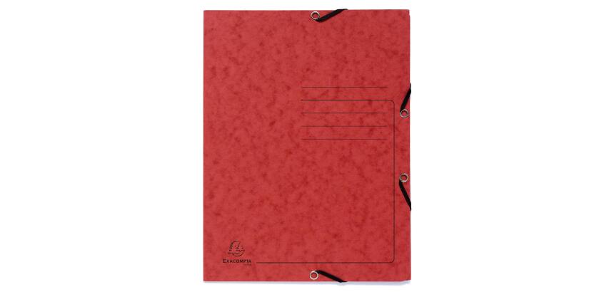 Sammelmappe mit Gummizug und 3 Klappen, Colorspan-Karton 355g, A4