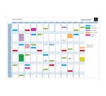 Planning magnétique annuel - textes en anglais - Blanc