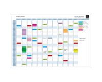 Planning magnétique annuel - textes en anglais - Blanc