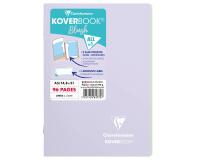Koverbook Blush cahier piqué A5 96 pages ligné couverture polypropylène opaque bicolore. - Lilas/Vert tilleul