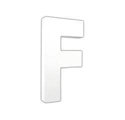 Letter 'F' 20.5cm - White