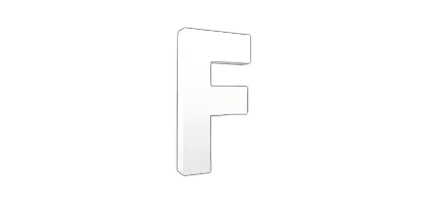 Lettre F 20,5cm - Blanc