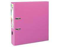 Classeur à levier cartonné Exacmpta Prem'Touch A4+ maxi - Dos 8 cm rose