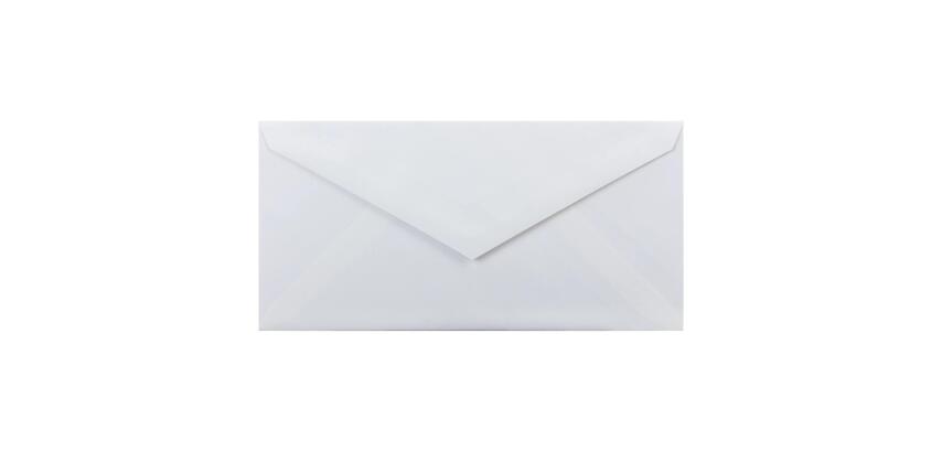 20 enveloppes DL (110x220mm) Toile Impériale doublées gommées - Blanc