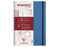 My.Notes Age Bag cahier reliure intégrale à marges détachables A4 120 pages détachables ligné + cadre en-tête - Bleu