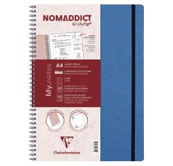 My.Notes Age Bag cahier reliure intégrale à marges détachables A4 120 pages détachables ligné + cadre en-tête - Bleu
