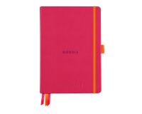 Rhodiarama Goalbook rembordé rigide A5 240 pages dot papier blanc 90g - Framboise