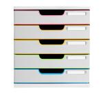 Module de classement Modulo Black Office 5 tiroirs fermés