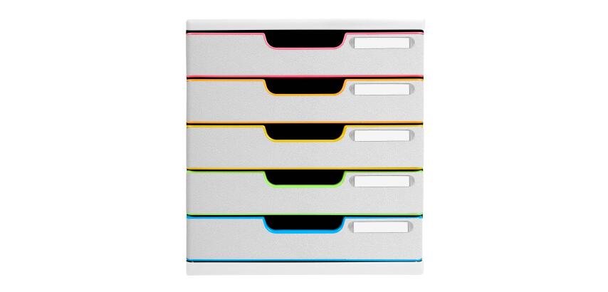 Module de classement Modulo Black Office 5 tiroirs fermés
