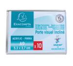 Pack 10 label holders 52x37 A9 landscape - Crystal