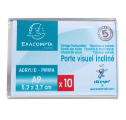 Lot de 10 porte-étiquettes A9 horizontal - Cristal