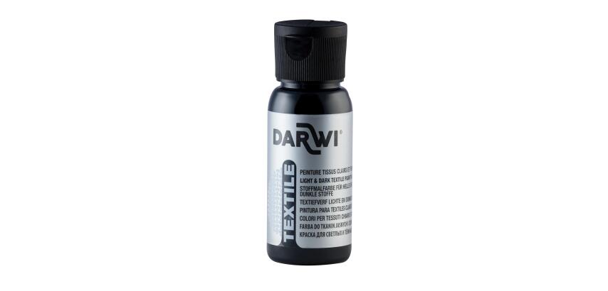 Darwi Opaque Textile Paint - 50ml - Black