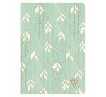 Carnet piqûre textile Neo Deco Collection Printemps-Été 14,8x21cm 96 pages ligné motifs assortis papier ivoire 90g - Assortis