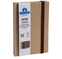 Carnet Nature 170x110, 192 pages lignées - Marron