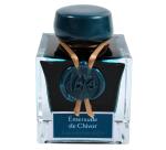 Encre 1670 à paillettes dorées 50ml - Vert emeraude