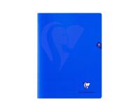 Mimesys cahier piqué 24x32cm 96 pages petits carreaux couverture polypropylène - Bleu marine