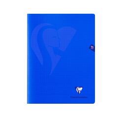 Mimesys geniet schrift 24x32cm 48 blad klein geruit 5x5mm polypropyleen omslag - Marineblauw