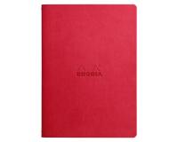 Rhodiarama piqûre textile A5 64p dot papier ivoire 90g - Coquelicot
